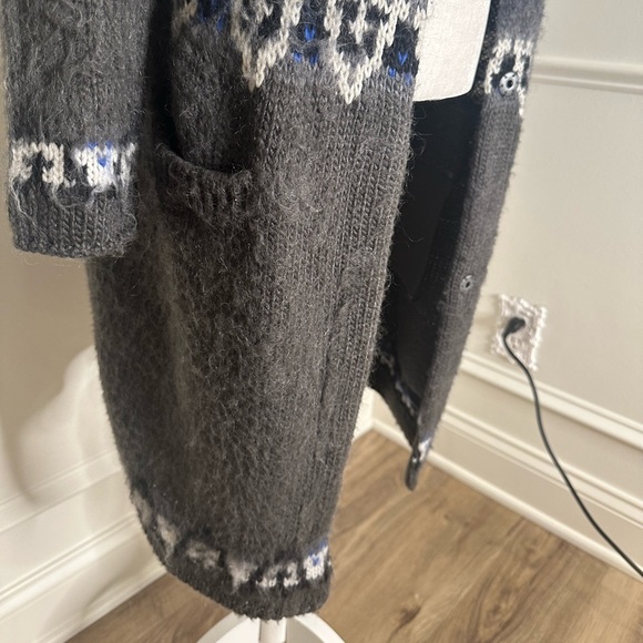 Free People Oversized Frosted Fair Isle Cardigan Jacket - Picture 4 of 10